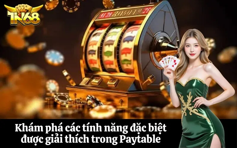 Khám phá các tính năng đặc biệt được giải thích trong Paytable